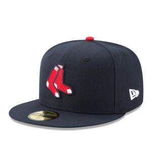New Era Boston Red Sox Socks Logo Navy 59Fifty Fitted Hat